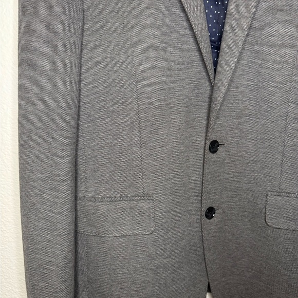 EXPRESS Mens Grey SLIM FIT STRETCH Sport Coat Blazer Jacket SIZE 3 - Picture 2 of 10